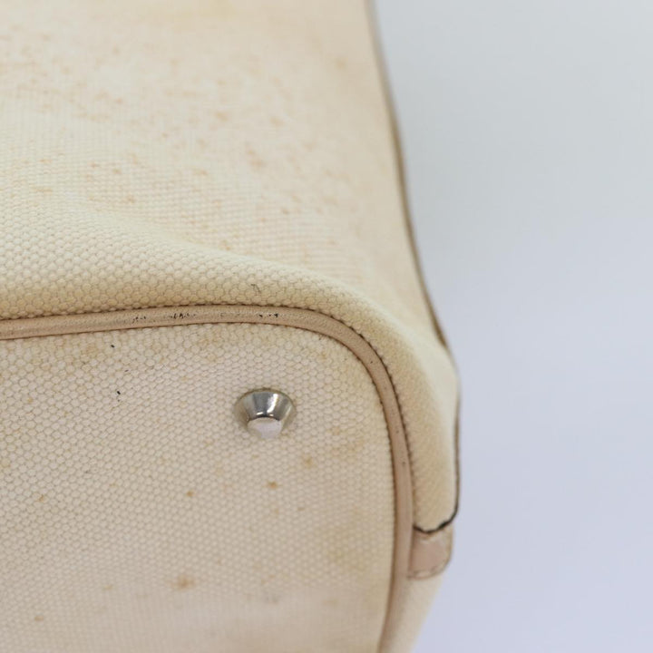 Burberry Hand Bag Canvas Beige Auth ti1704