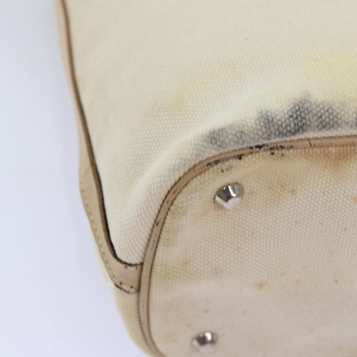 Burberry Hand Bag Canvas Beige Auth ti1704