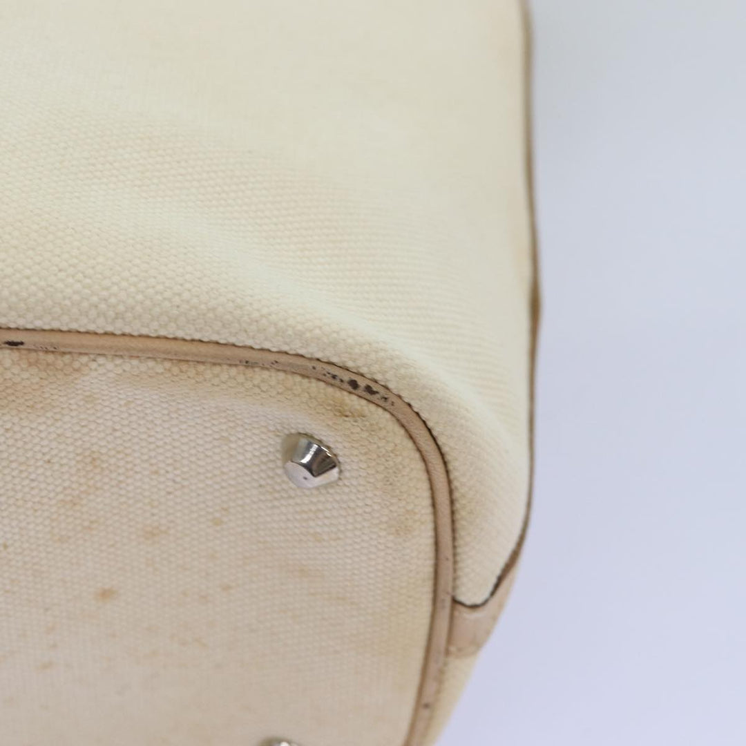 Burberry Hand Bag Canvas Beige Auth ti1704