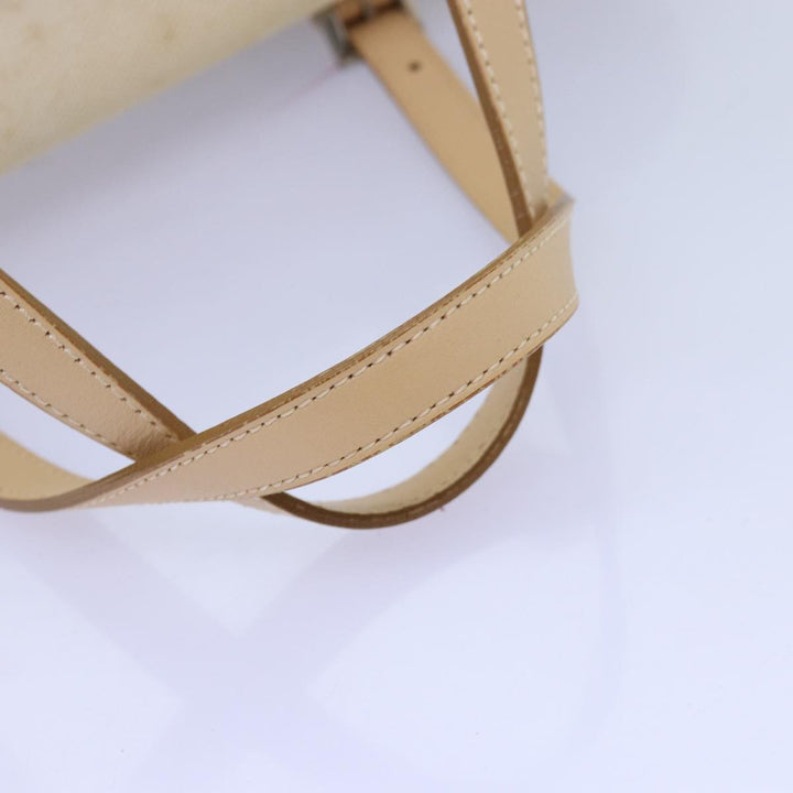 Burberry Hand Bag Canvas Beige Auth ti1704