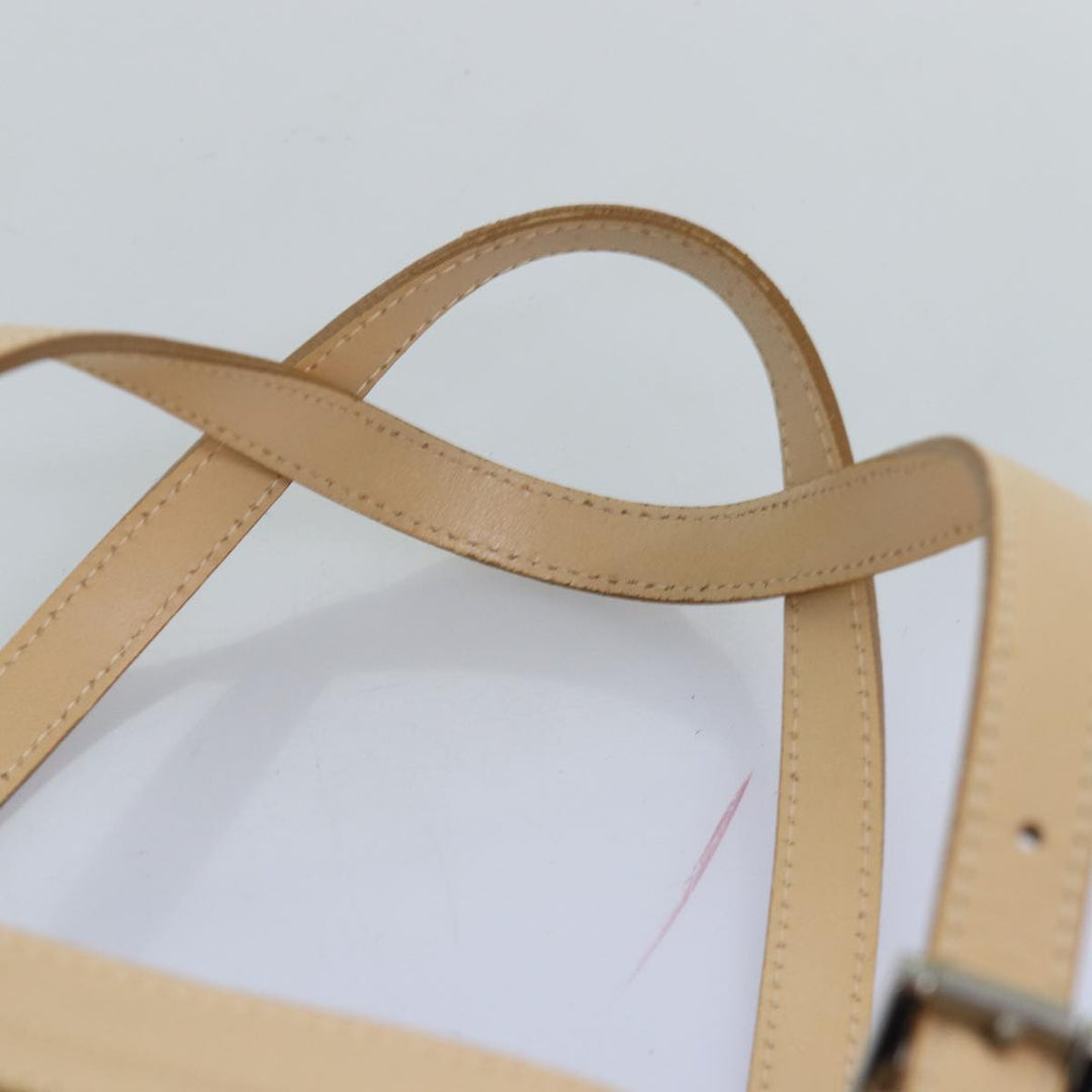 Burberry Hand Bag Canvas Beige Auth ti1704