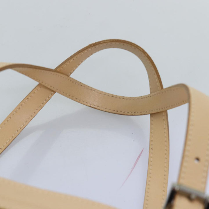 Burberry Hand Bag Canvas Beige Auth ti1704