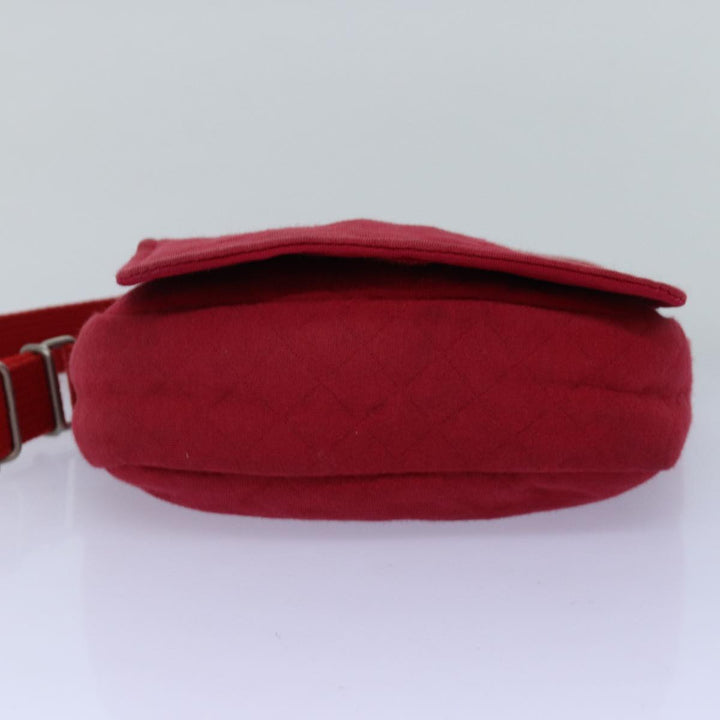 Burberry Shoulder Bag Canvas Red Auth ti1749