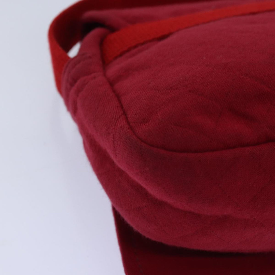 Burberry Shoulder Bag Canvas Red Auth ti1749