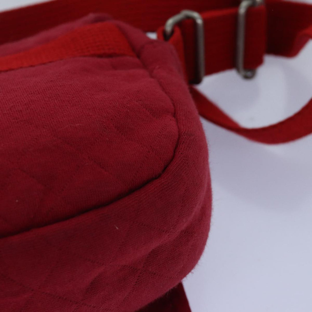 Burberry Shoulder Bag Canvas Red Auth ti1749