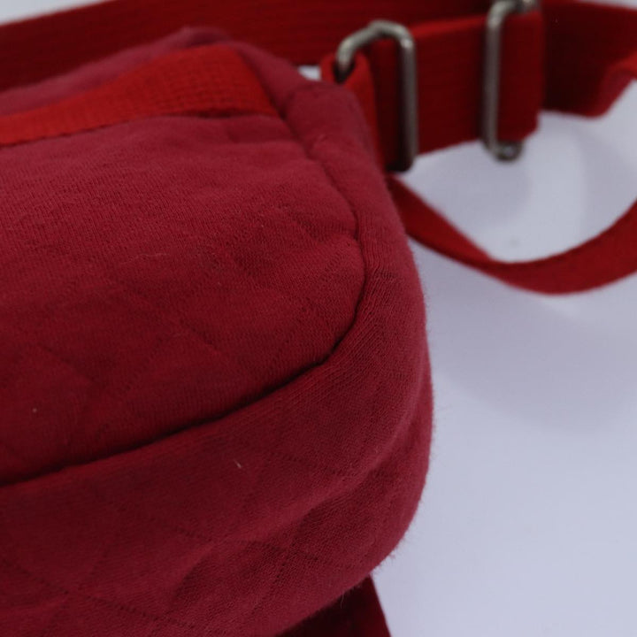 Burberry Shoulder Bag Canvas Red Auth ti1749