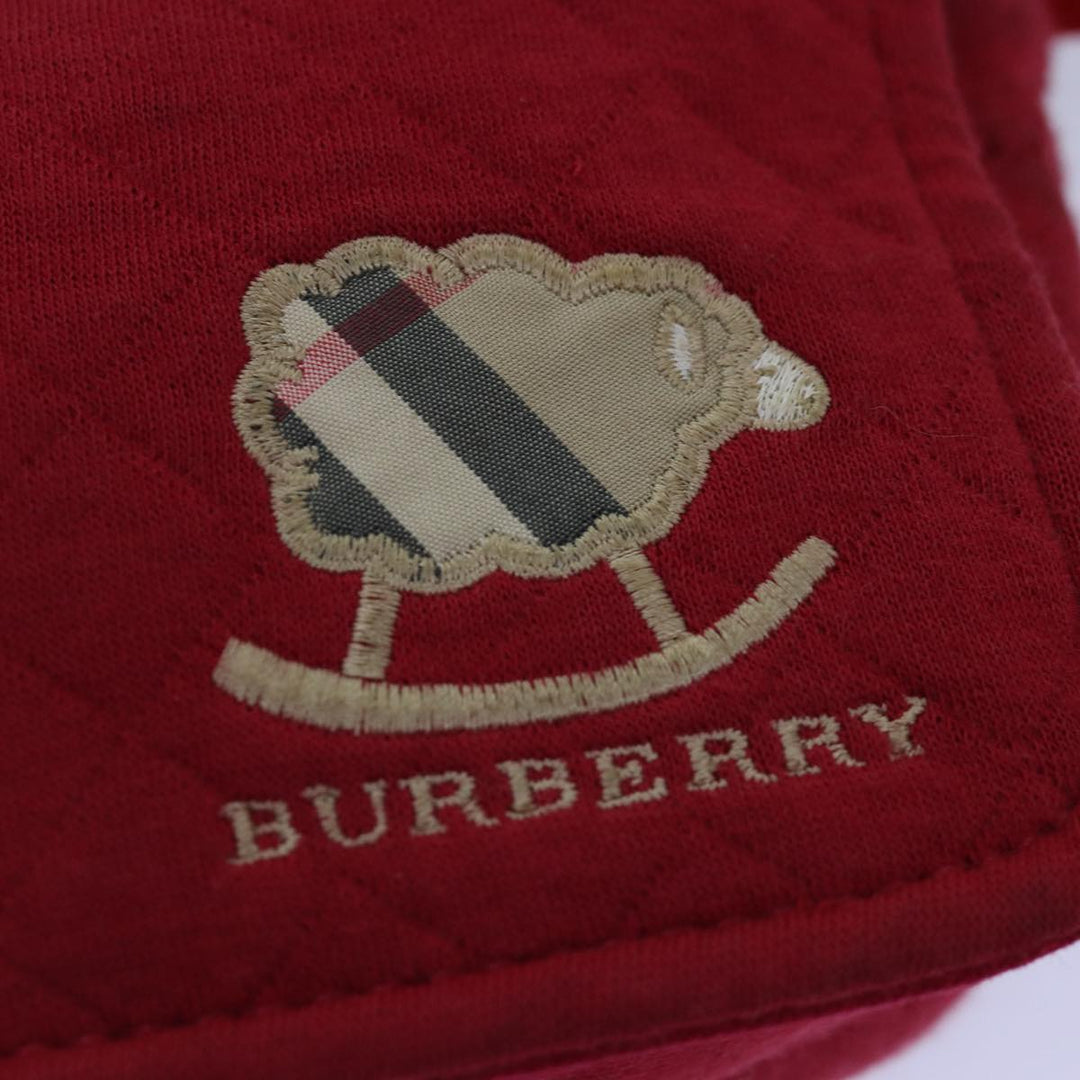 Burberry Shoulder Bag Canvas Red Auth ti1749