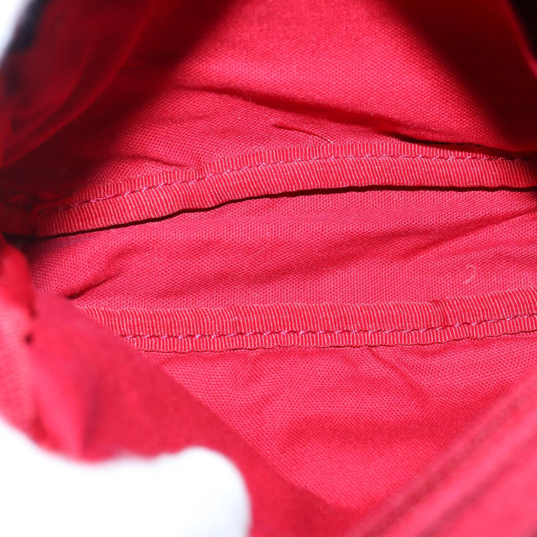 Burberry Shoulder Bag Canvas Red Auth ti1749