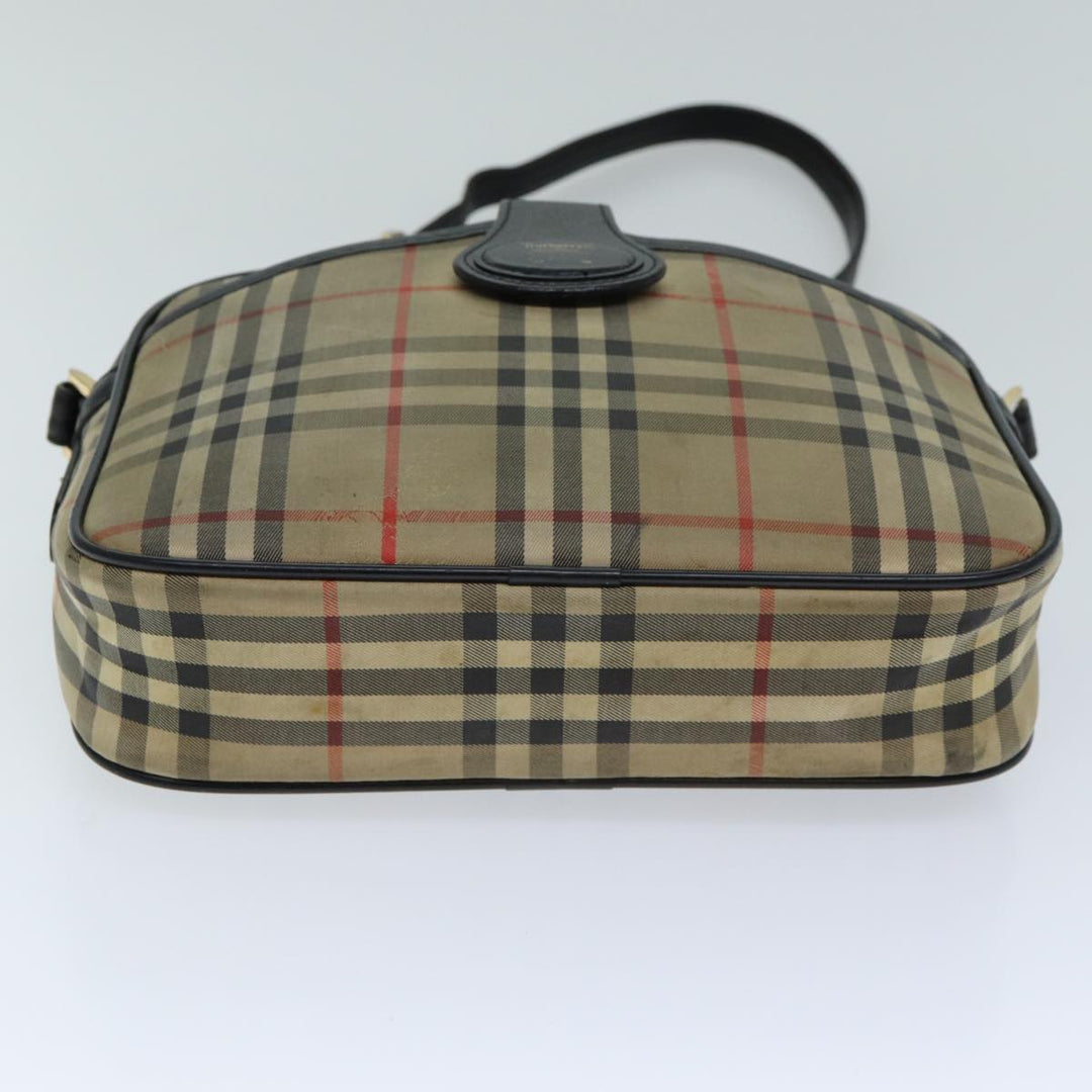 BurberrySs Nova Check Shoulder Bag Beige Black Auth ti1761