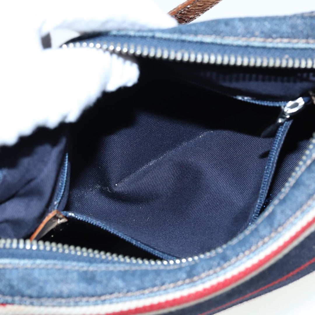 Burberry Blue Label Shoulder Bag Canvas nylon 2Set Navy Red Auth ti1767