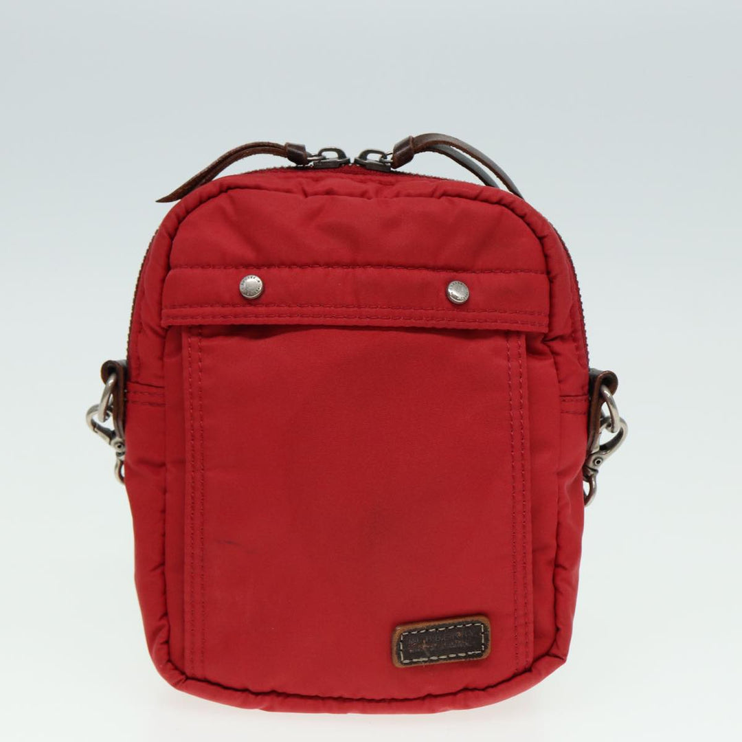 Burberry Blue Label Shoulder Bag Canvas nylon 2Set Navy Red Auth ti1767