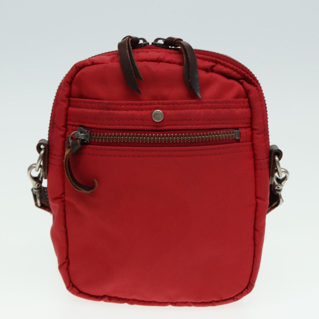 Burberry Blue Label Shoulder Bag Canvas nylon 2Set Navy Red Auth ti1767