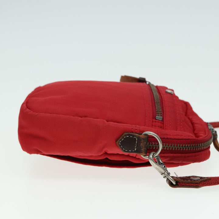 Burberry Blue Label Shoulder Bag Canvas nylon 2Set Navy Red Auth ti1767