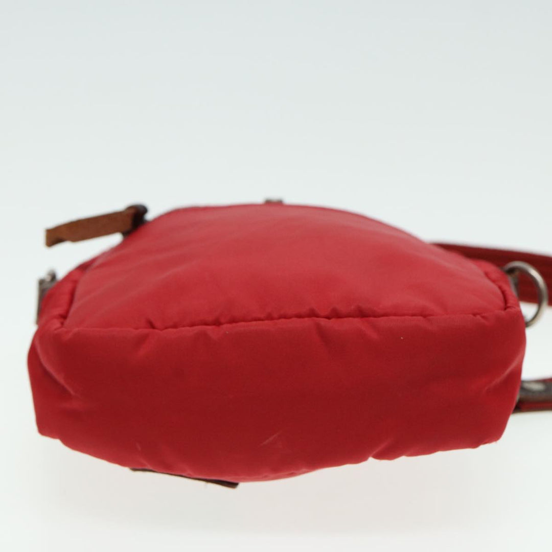 Burberry Blue Label Shoulder Bag Canvas nylon 2Set Navy Red Auth ti1767