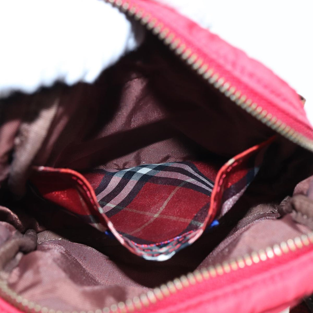 Burberry Blue Label Shoulder Bag Canvas nylon 2Set Navy Red Auth ti1767