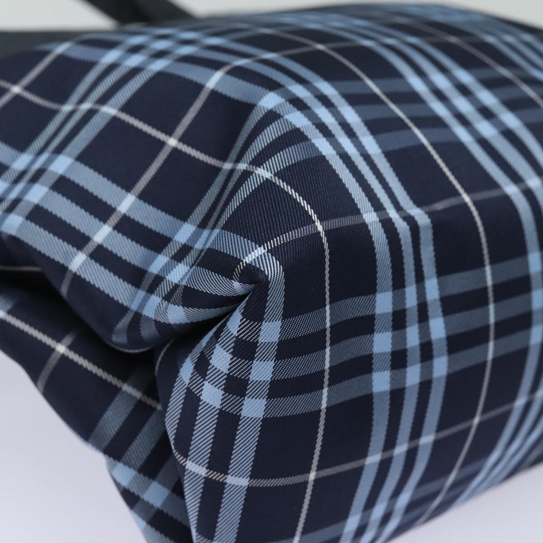 Burberry Nova Check Hand Bag Nylon Navy Auth ti1769