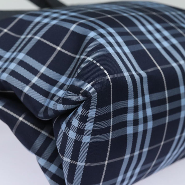 Burberry Nova Check Hand Bag Nylon Navy Auth ti1769