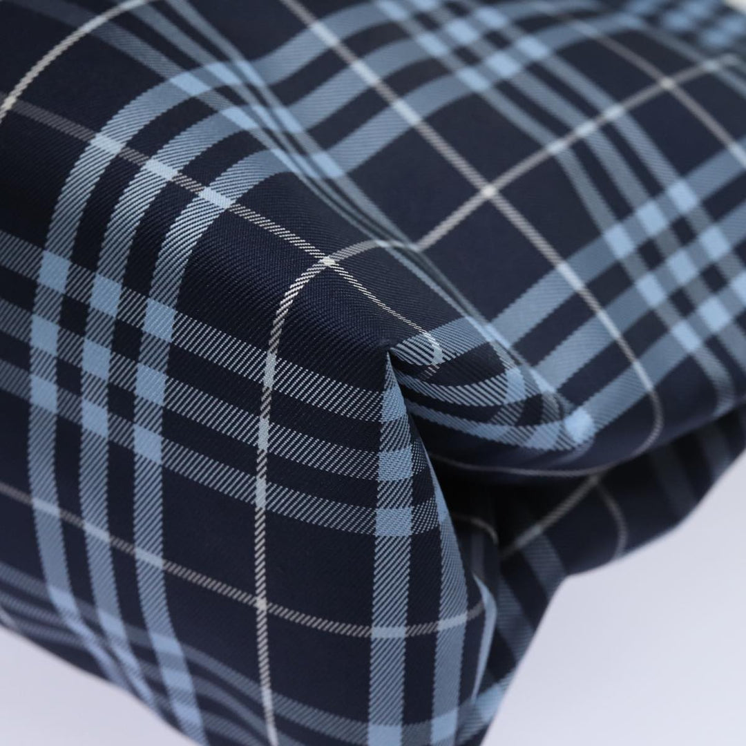Burberry Nova Check Hand Bag Nylon Navy Auth ti1769
