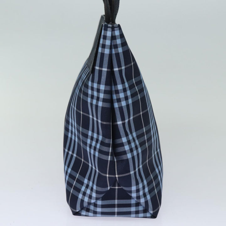 Burberry Nova Check Hand Bag Nylon Navy Auth ti1769