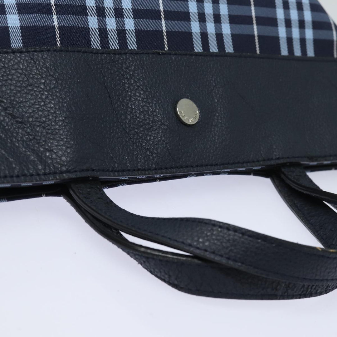 Burberry Nova Check Hand Bag Nylon Navy Auth ti1769