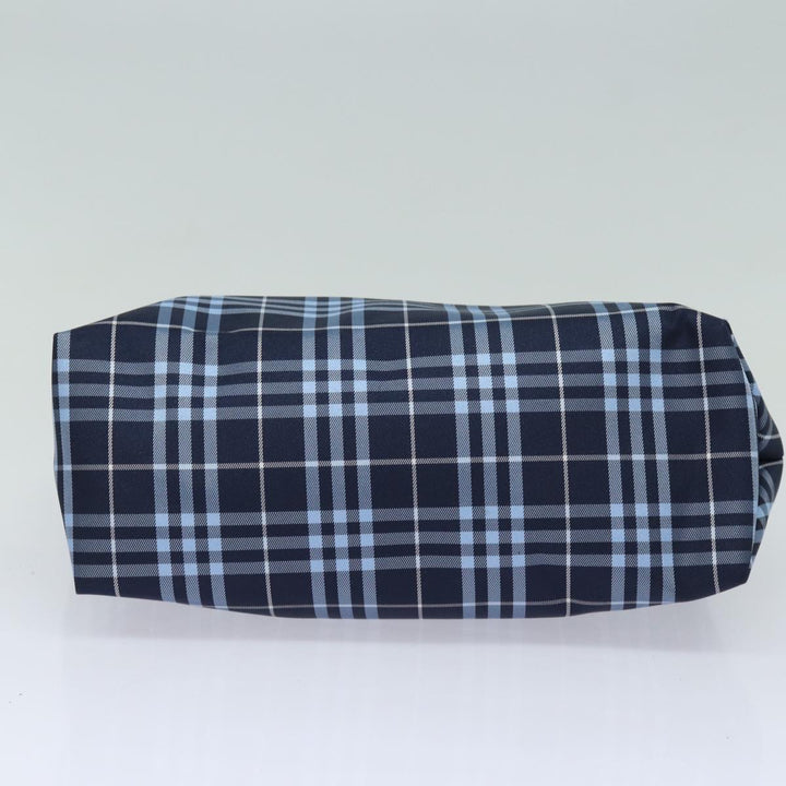 Burberry Nova Check Hand Bag Nylon Navy Auth ti1769
