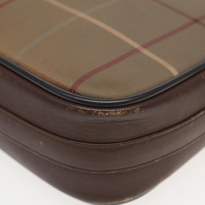 BurberrySs Nova Check Shoulder Bag Canvas Beige Brown Auth ti1772