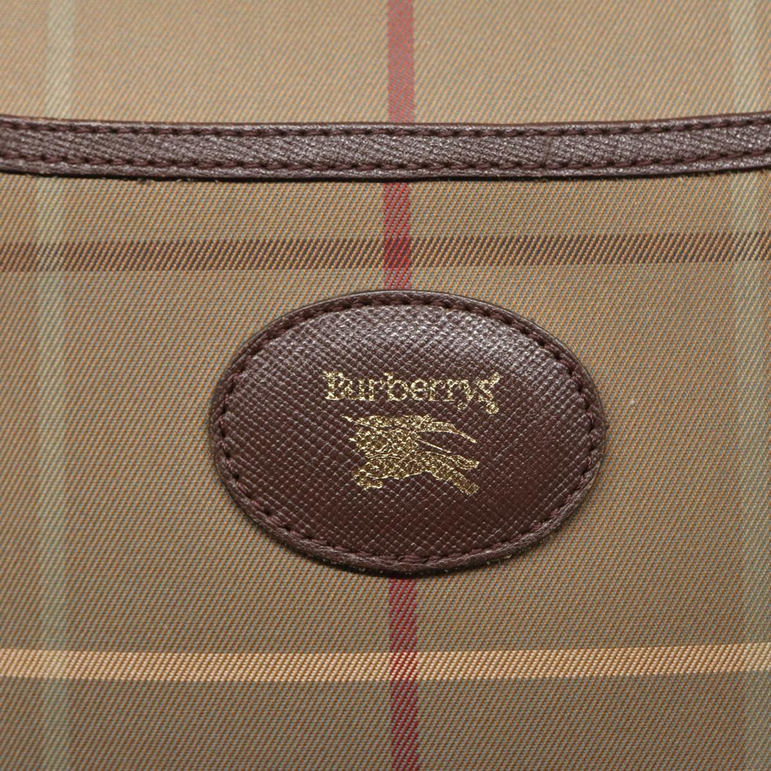 BurberrySs Nova Check Shoulder Bag Canvas Beige Brown Auth ti1772
