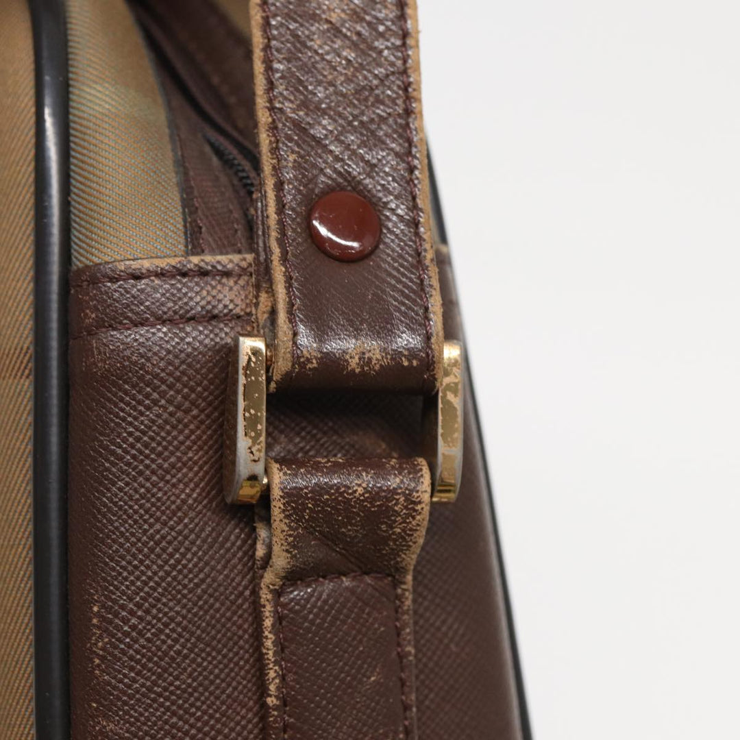 BurberrySs Nova Check Shoulder Bag Canvas Beige Brown Auth ti1772