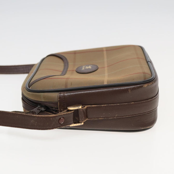 BurberrySs Nova Check Shoulder Bag Canvas Beige Brown Auth ti1772