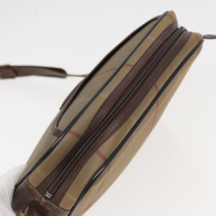 BurberrySs Nova Check Shoulder Bag Canvas Beige Brown Auth ti1772