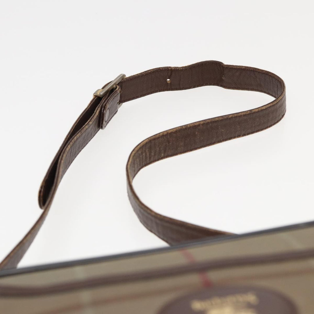 BurberrySs Nova Check Shoulder Bag Canvas Beige Brown Auth ti1772