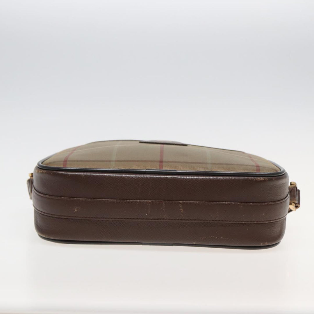 BurberrySs Nova Check Shoulder Bag Canvas Beige Brown Auth ti1772