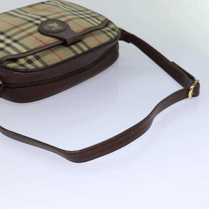 BurberrySs Nova Check Blue Label Hand Bag Canvas Black Auth ti1774