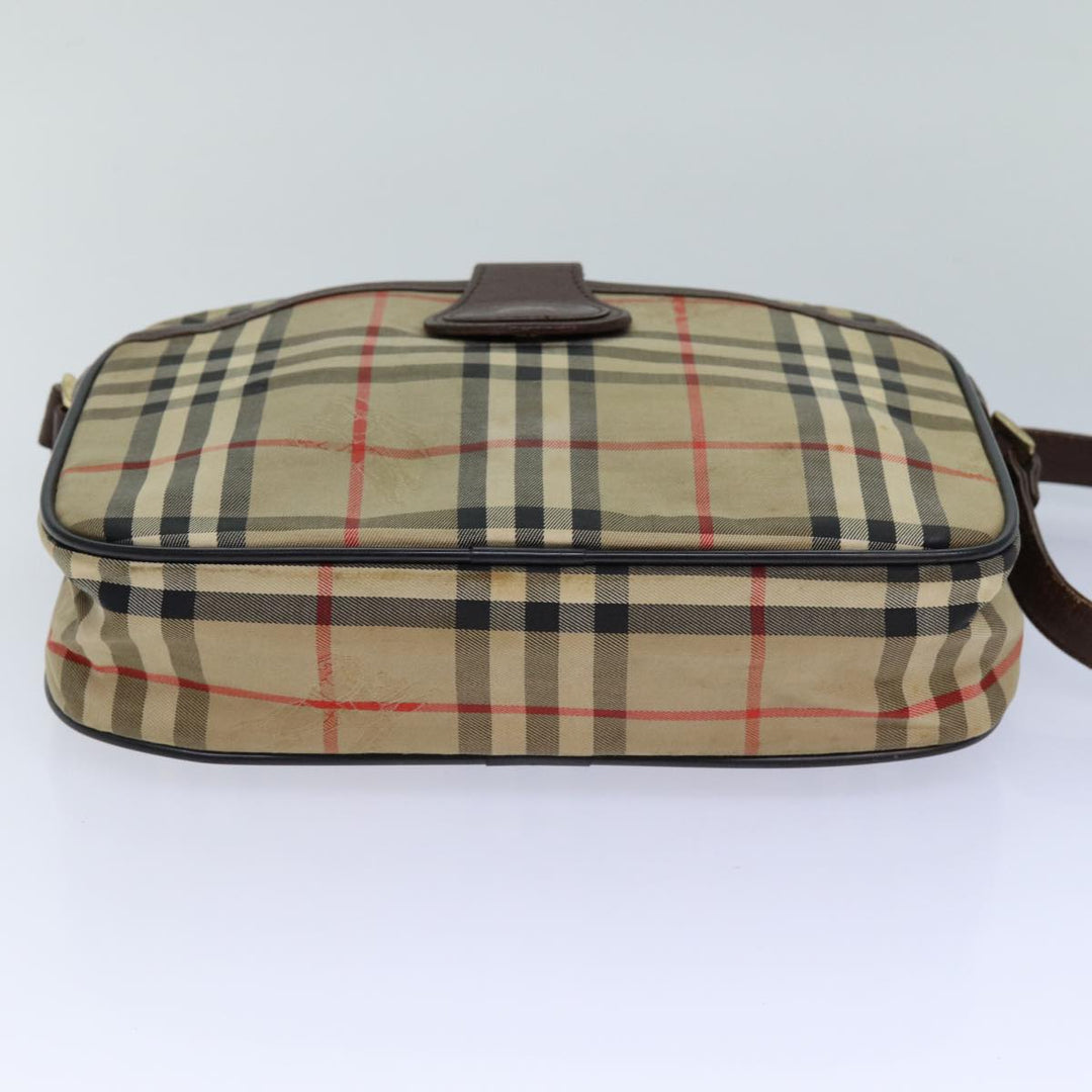BurberrySs Nova Check Blue Label Hand Bag Canvas Black Auth ti1774