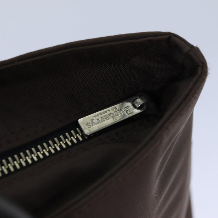 BurberrySs Nova Check Blue Label Hand Bag Canvas Brown Auth ti1776