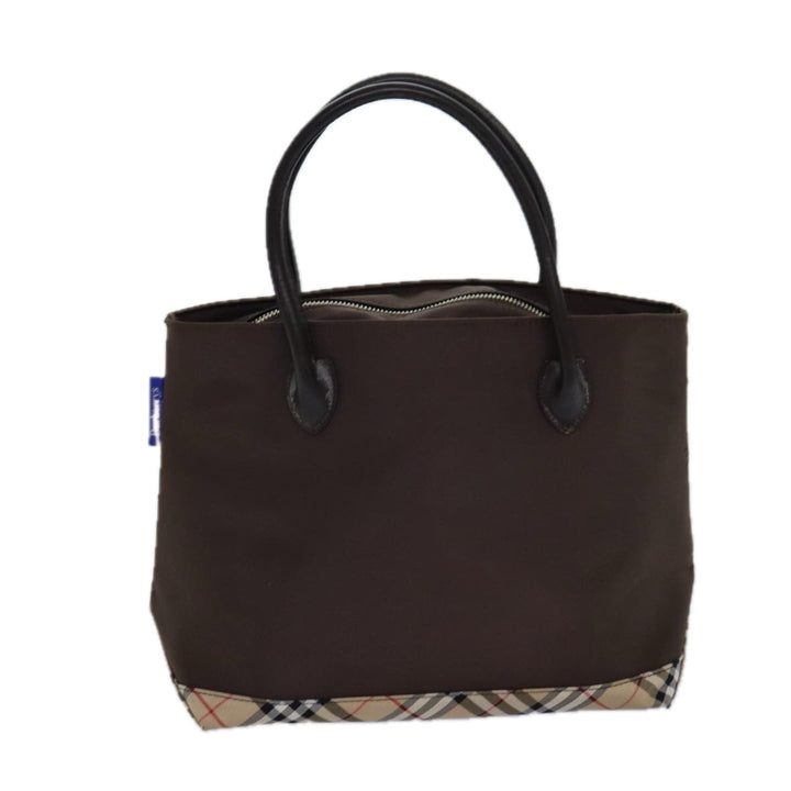 BurberrySs Nova Check Blue Label Hand Bag Canvas Brown Auth ti1776