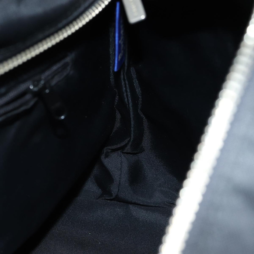 BurberrySs Nova Check Blue Label Hand Bag Canvas Black Auth ti1780