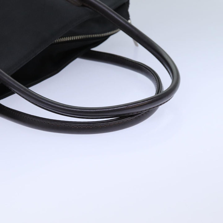 BurberrySs Nova Check Blue Label Hand Bag Canvas Black Auth ti1780