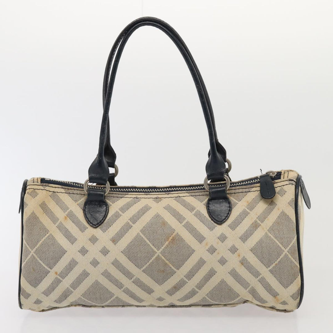 Burberry s Nova Check Blue Label Hand Bag Canvas 2Set Navy Auth ti1802