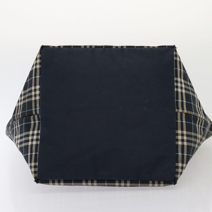 Burberry s Nova Check Blue Label Hand Bag Canvas 2Set Navy Auth ti1802