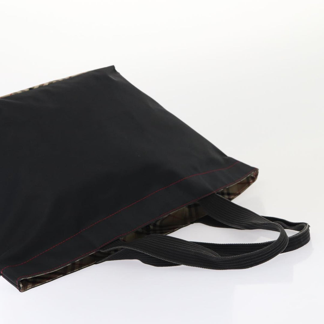 Top Quality Burberry s Nova Check Blue Label Hand Bag Canvas 2Set Black Auth ti1803