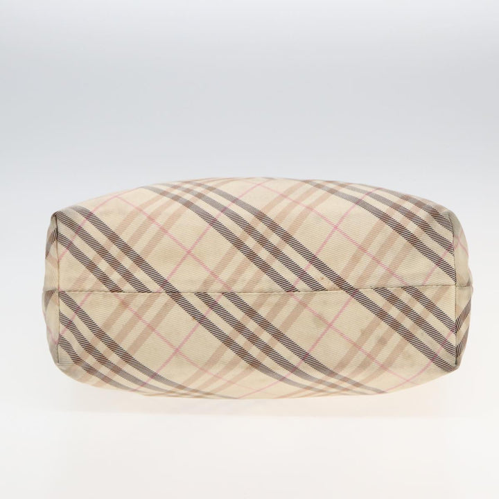 Burberry Nova Check Tote Bag Nylon Beige Pink Auth ti1804