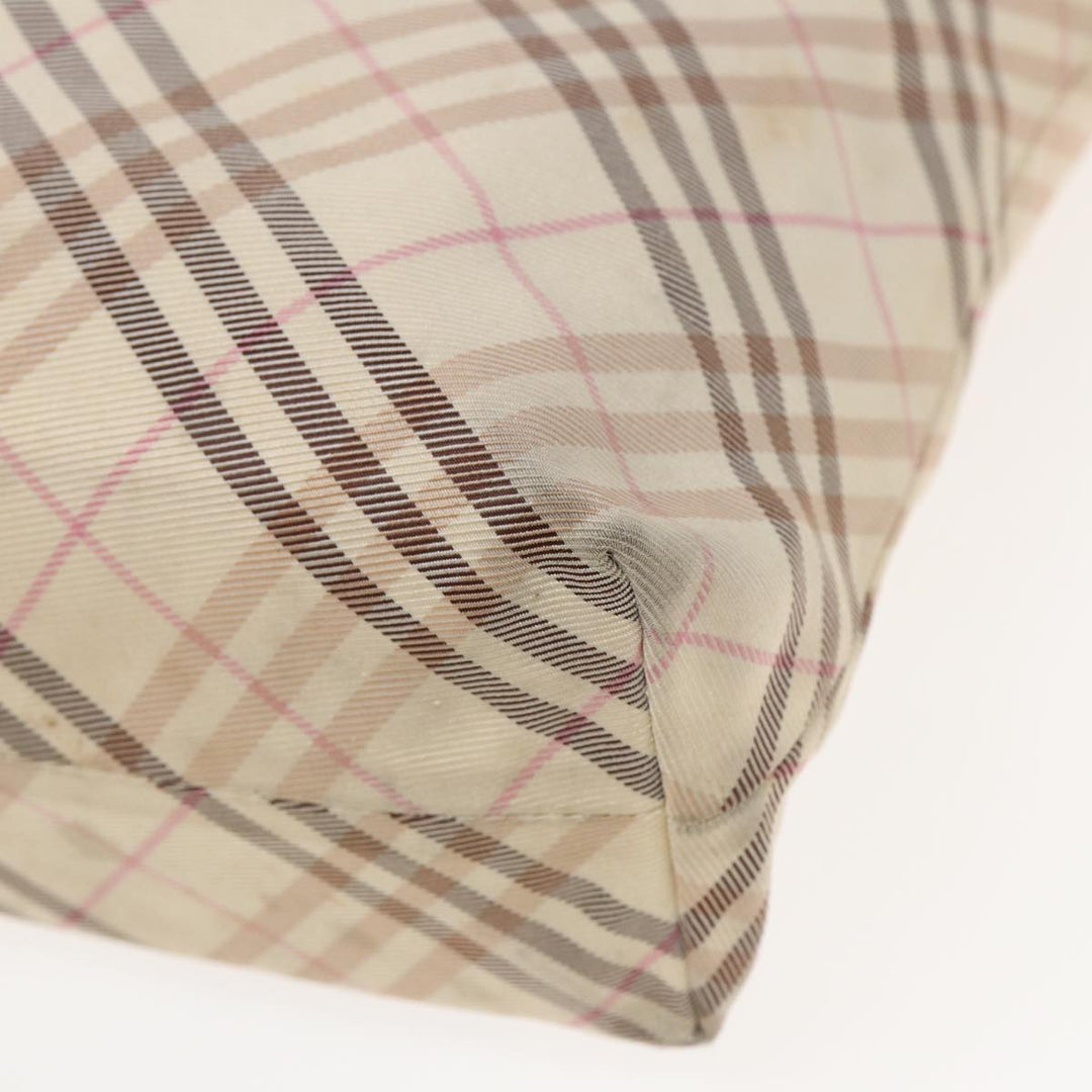 Burberry Nova Check Tote Bag Nylon Beige Pink Auth ti1804