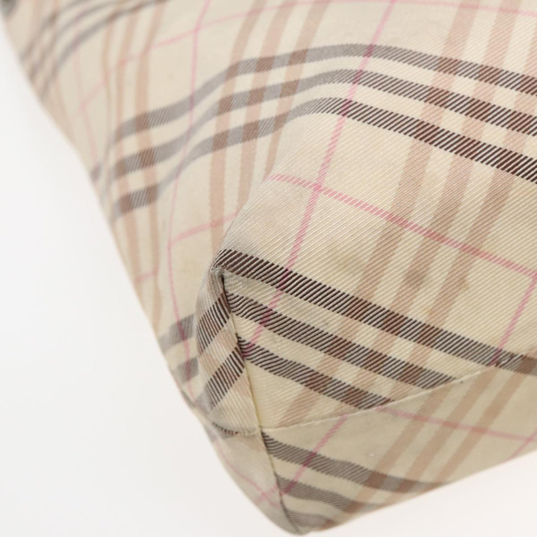 Burberry Nova Check Tote Bag Nylon Beige Pink Auth ti1804