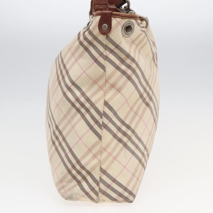 Burberry Nova Check Tote Bag Nylon Beige Pink Auth ti1804