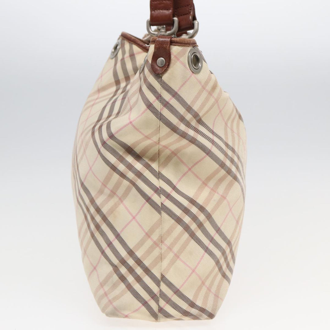 Burberry Nova Check Tote Bag Nylon Beige Pink Auth ti1804