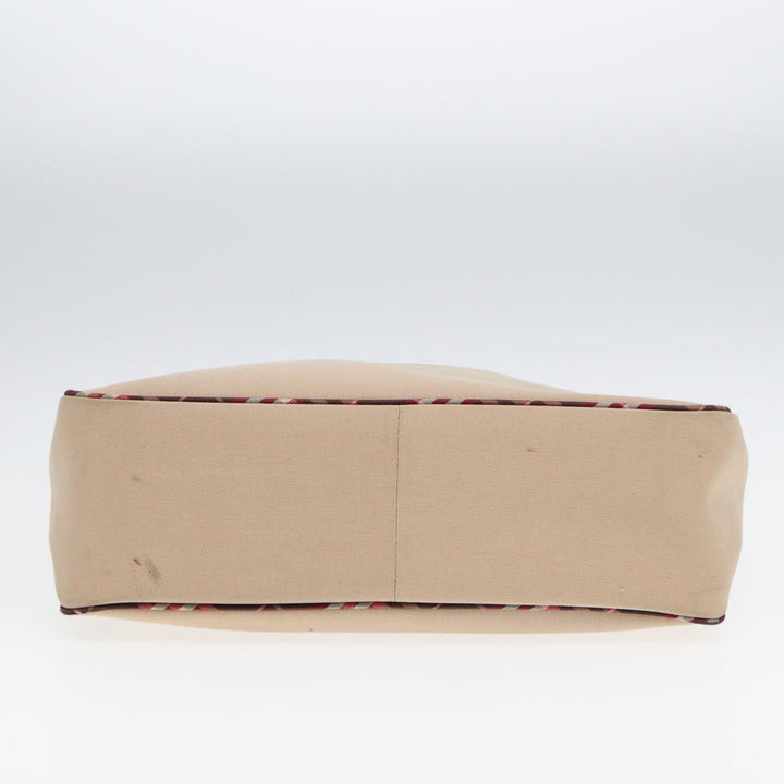Burberry Nova Check Tote Bag Canvas Beige Auth ti1812