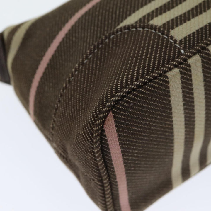 Burberry Nova Check Blue Label Hand Bag Canvas Brown Auth ti1813