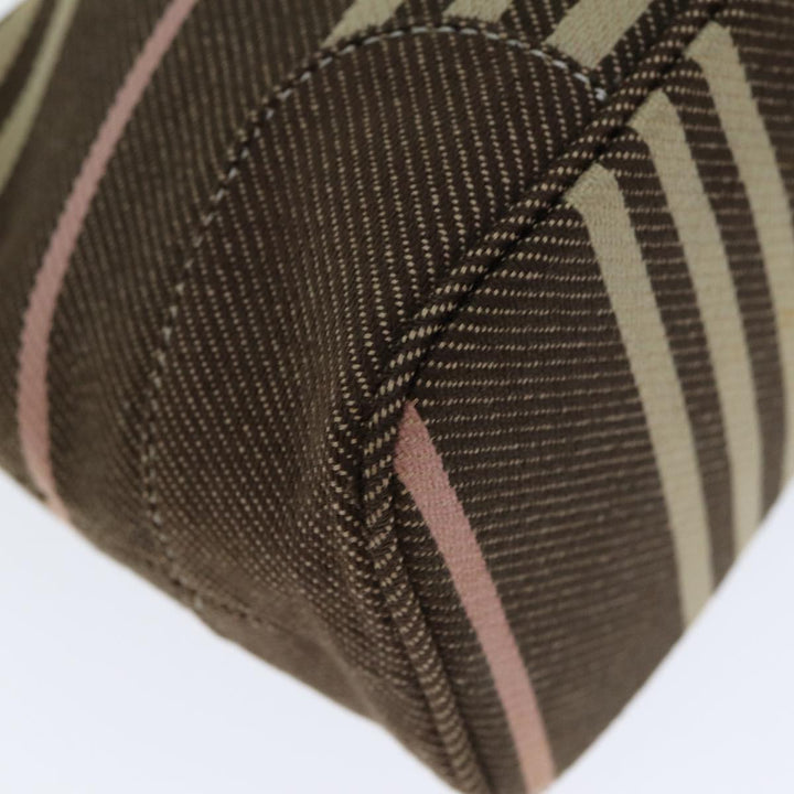 Burberry Nova Check Blue Label Hand Bag Canvas Brown Auth ti1813