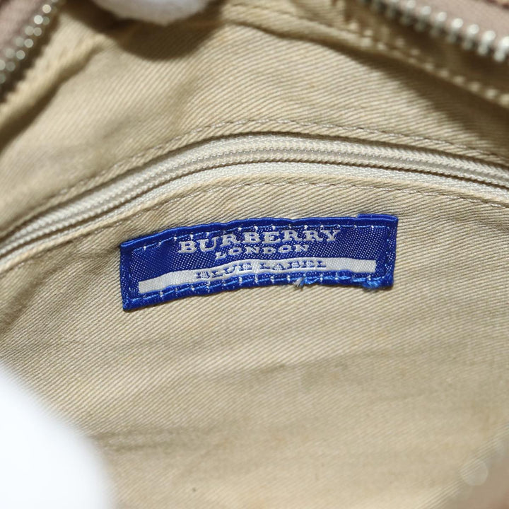 Burberry Nova Check Blue Label Hand Bag Canvas Brown Auth ti1813